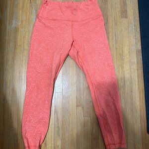 LULULEMON WARM CORAL WUNDER TRAIN HIGH RISE TIGHT 25”